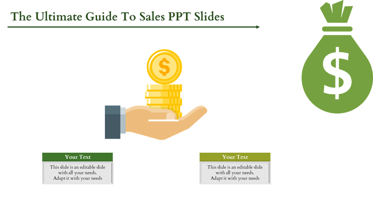 Free - Imaginative Sales PPT Slides with Two Nodes Template